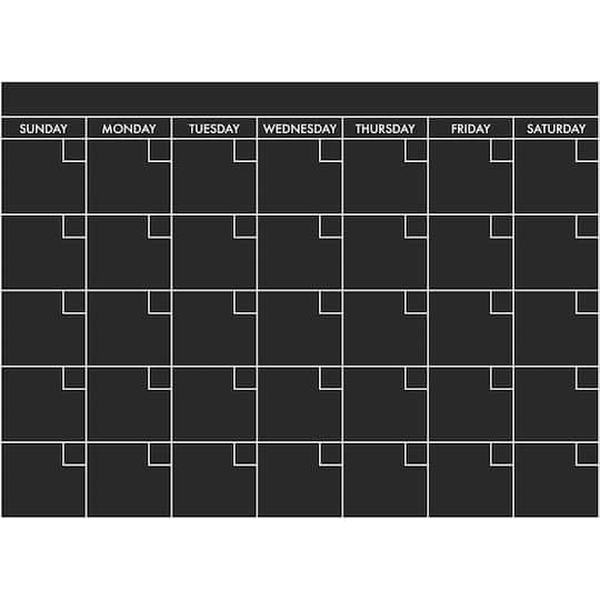 RoomMates Chalk Calendar Peel & Stick Giant Wall Decal